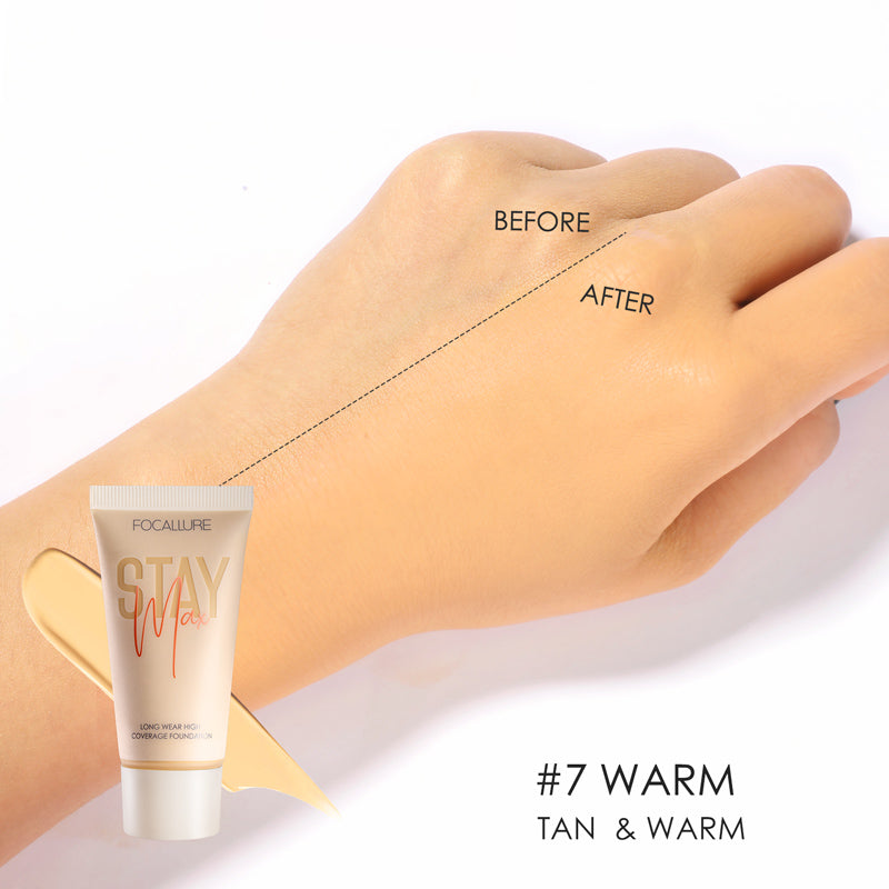 Waterproof Liquid Foundation Cream Full Coverage Oil-control Long-lasting Face Concealer Base