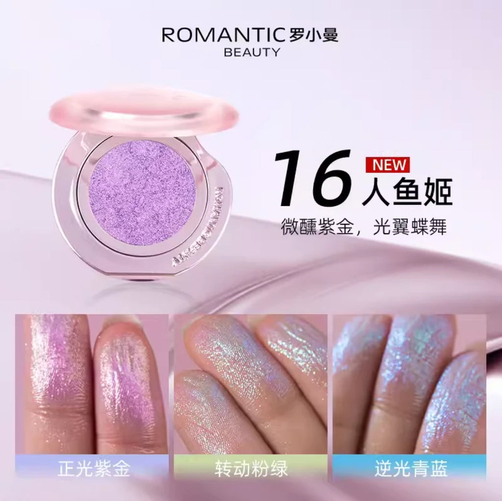 High Gloss Chameleon Highlight Matte Purple Fine Powder Cream Blusher Shiny Face Brightening Integrated Plate ROMATIC Makeup