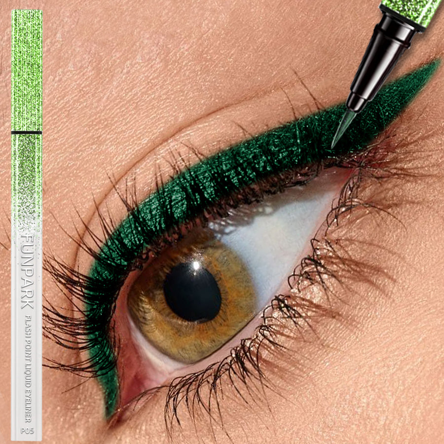 6 Color Diamond Shiny Eye Liner Eyeshadow Waterproof Quick-dry Silver Gold Metellic Pearlescent Liquid Eyeliner Makeup Gilfts