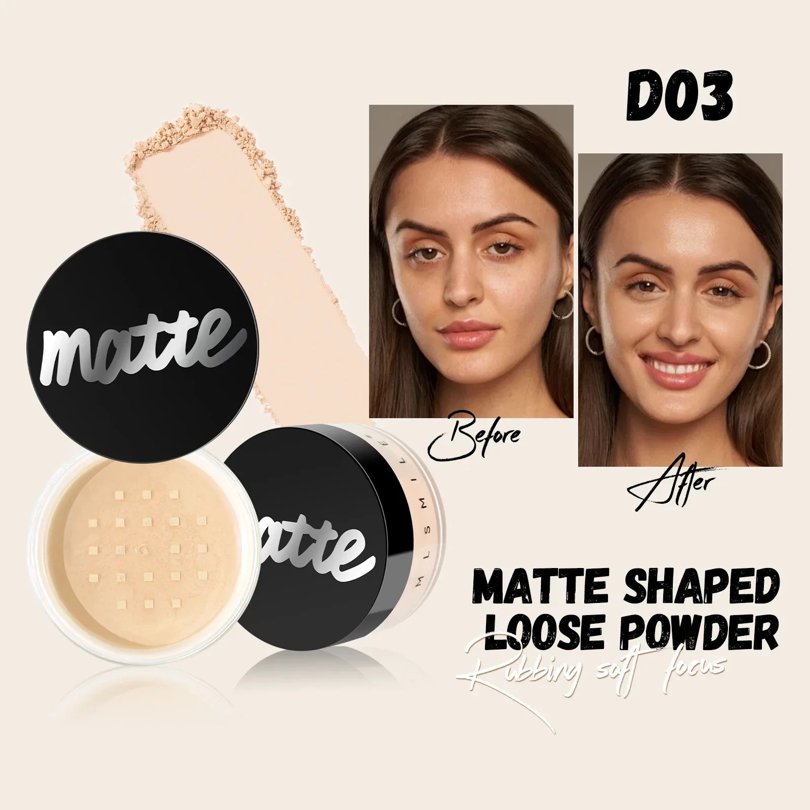 4 Colors Loose Powder Face Whitening Skin Finish Transparent Pink Nude Skin Mineral Makeup Cosmetic Foundation Setting Powder