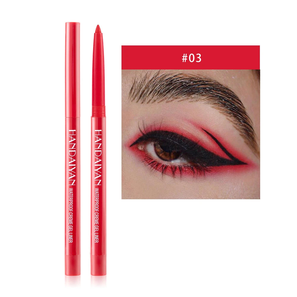 Option Matte Eyeliner Gel Pencil Easy to Wear Colorful White Yellow Blue Eye Liner Pen Cream Makeup Cosmetics