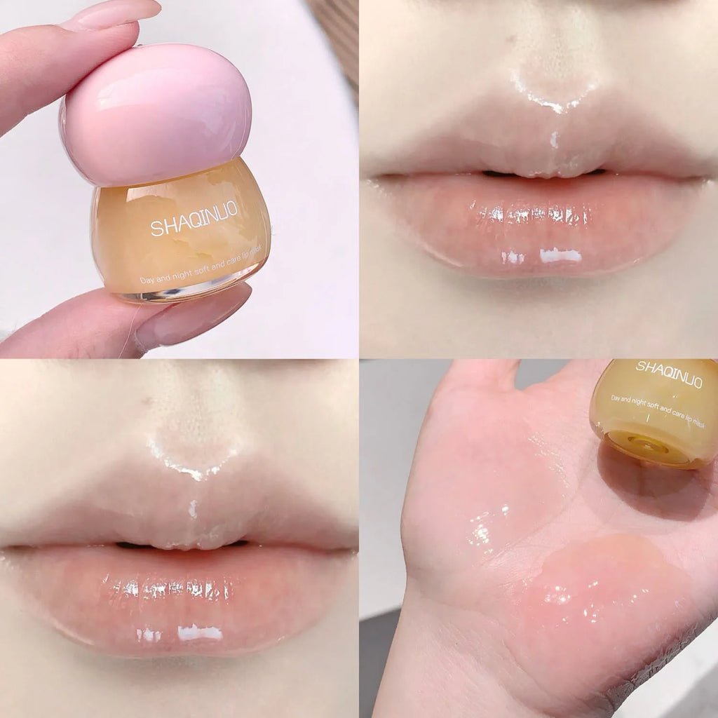 1/2Pc Lightweight Lip Mask Fruit Lip Balm Lasting Moisturizing Clear Lips Oil Non-sticky Lips Care Serum Primer Lip Gloss Makeup