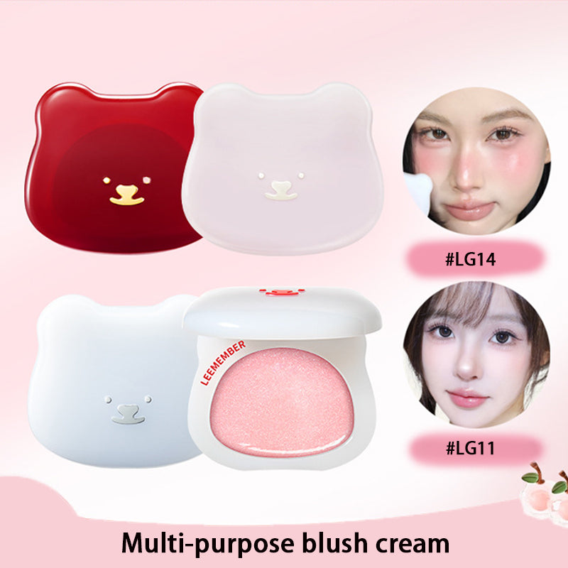 Hydrating Blush Multi-Use Balm Blush Monochrome Shimmer Little Bear Cute Cosmetics Lasting Watery Face Blusher Makeup