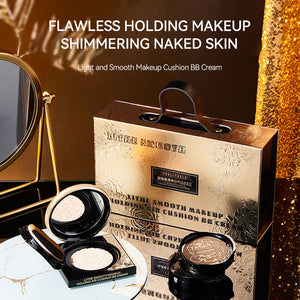 Concealing Cushion BB Cream — Non-Caking Long-Lasting Waterproof Oil-Control Smudge-Proof Perfect for Gifts (Includes 2 Ref