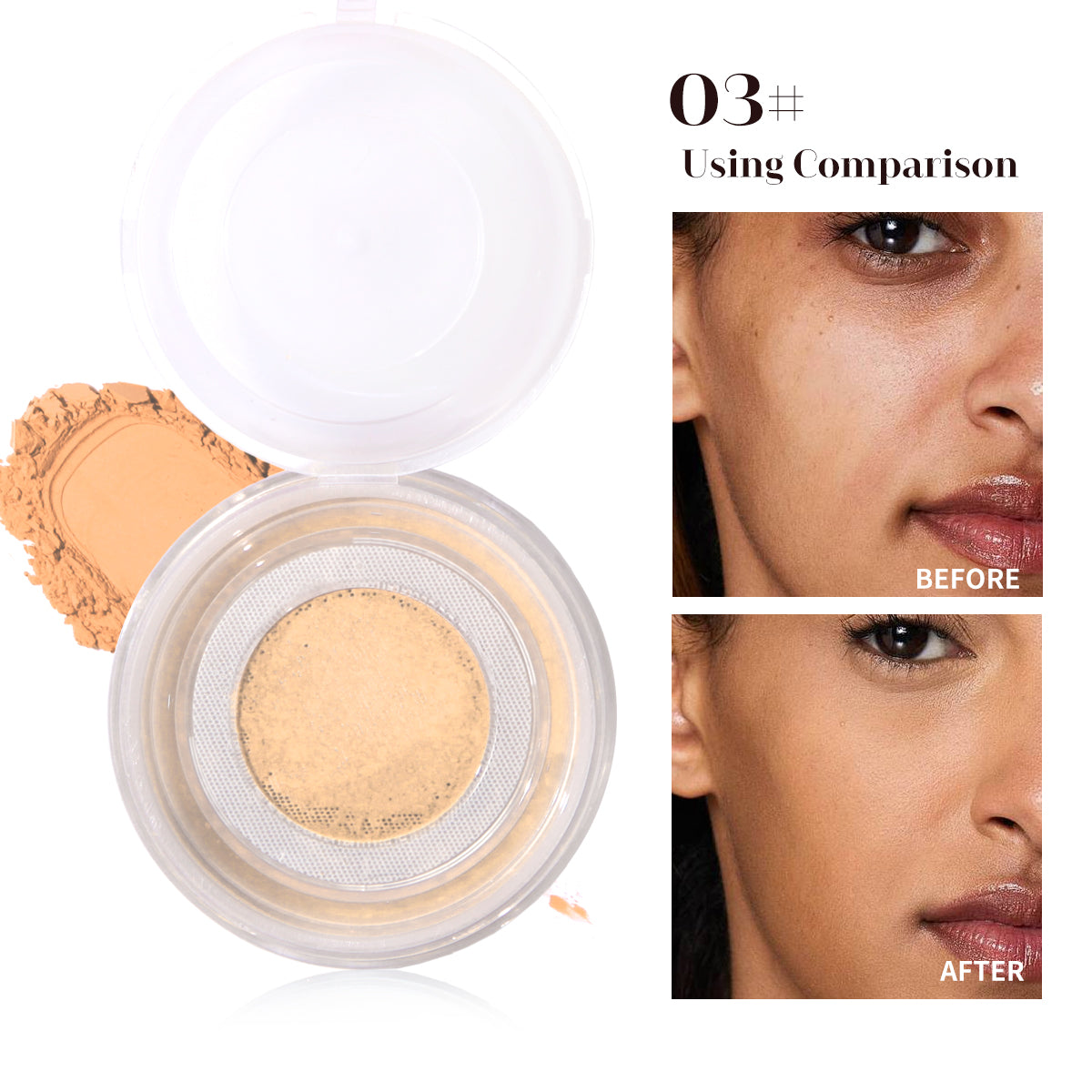 Sweet Heart Powder - Energetic Soft-Skin Airy Loose Powder Oil-Control Sweat-Proof Waterproof Long-Lasting Setting Powder