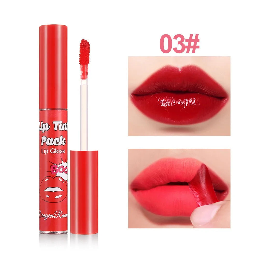 Peel-off Lip Glaze Waterproof Long Lasting Non-stick Cups Lipsticks Matte Sexy Red Tear-off Liquid Tattoo Lip Stain Cosmetics