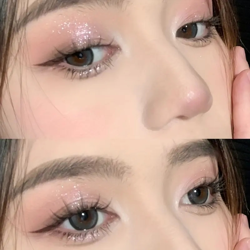 16-color Korean eyeshadow palette - matte shiny and berry tones  nude pink brown  vibrant high-gloss eyeshadow with sequins