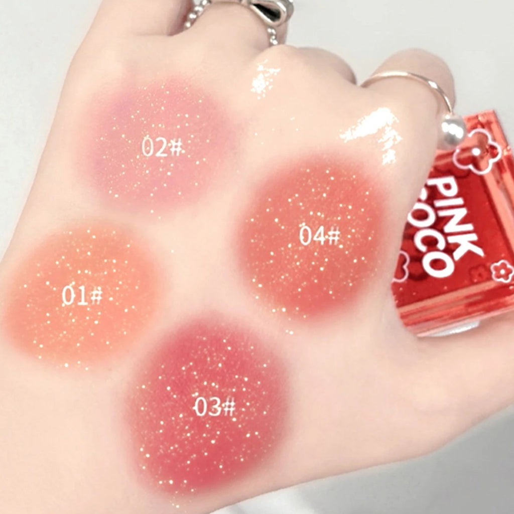 fine shimmer soft mist tipsy blush single color natural fine shimmer eye shadow blush one plate for multiple uses