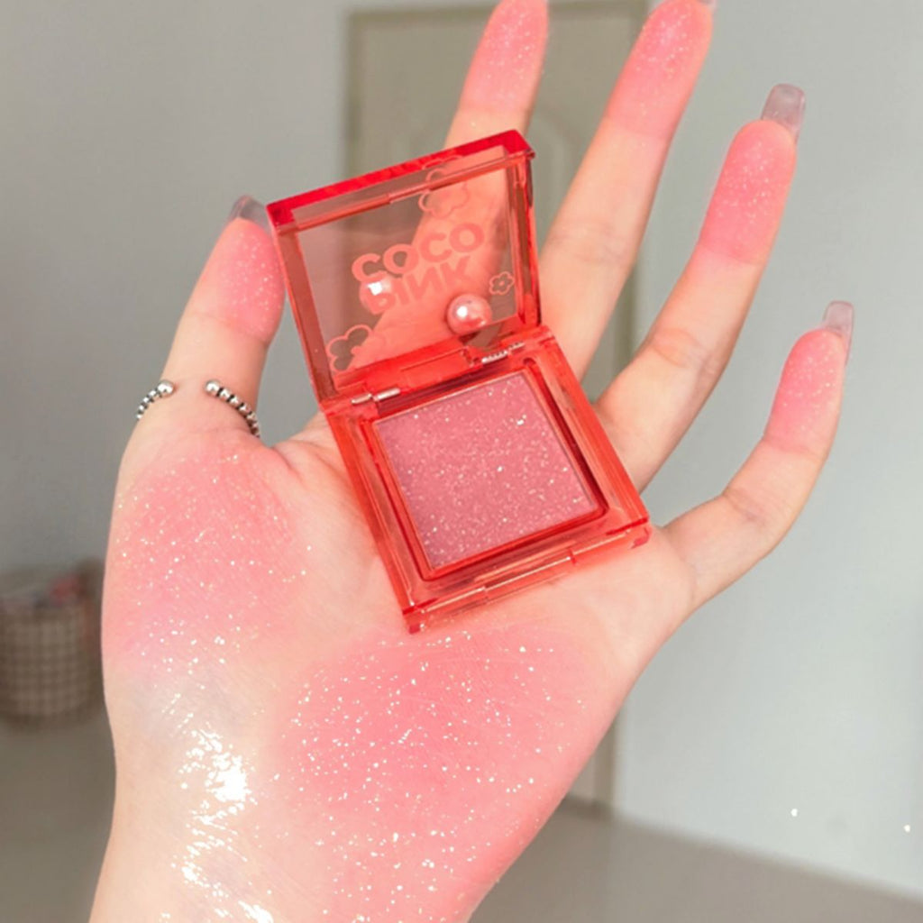 fine shimmer soft mist tipsy blush single color natural fine shimmer eye shadow blush one plate for multiple uses