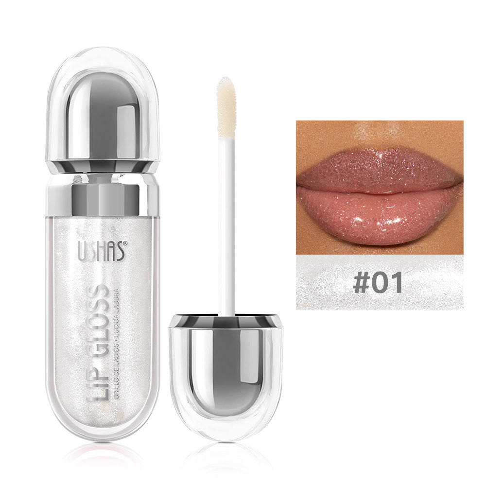 12 colors mirror fine flash liquid lipstick pearlescent color waterproof sweatproof non-stick cup lip gloss
