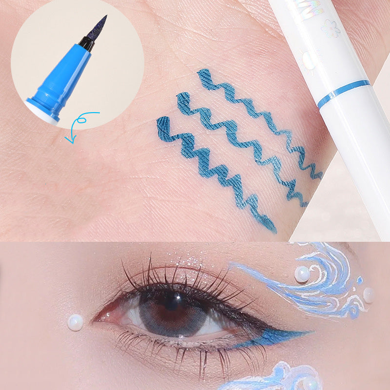 Ultra-fine Liquid Eyeliner Pen Waterproof Lasting Blue Red Sweatproof Quickily Drying Matte Eyeliner Pencil Eyes Makeup Cosmetic