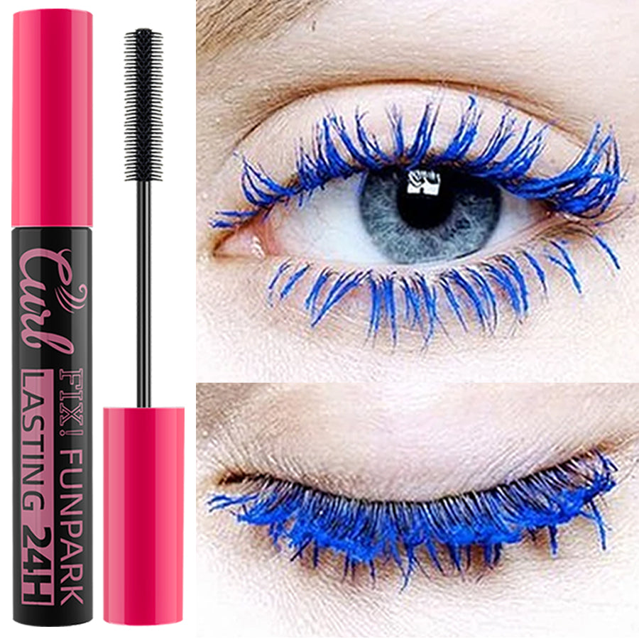 9 Color Mascara Thick Curl Waterproof Natural Eyelash Long Lasting Blue White Green Pink Black Eye Makeup Korean cosmetics