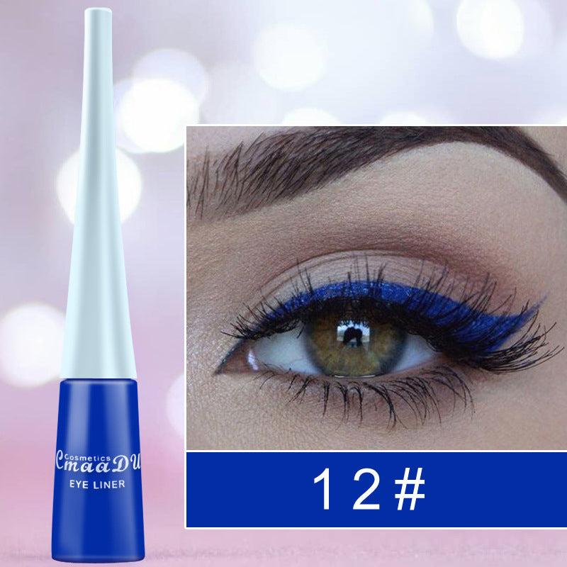 17 Colors Matte Liquid Eyeliner - Waterproof Eyeliner Pen Colorful Diamond Eye Shadow High Saturation Eyeliner Pen Eye