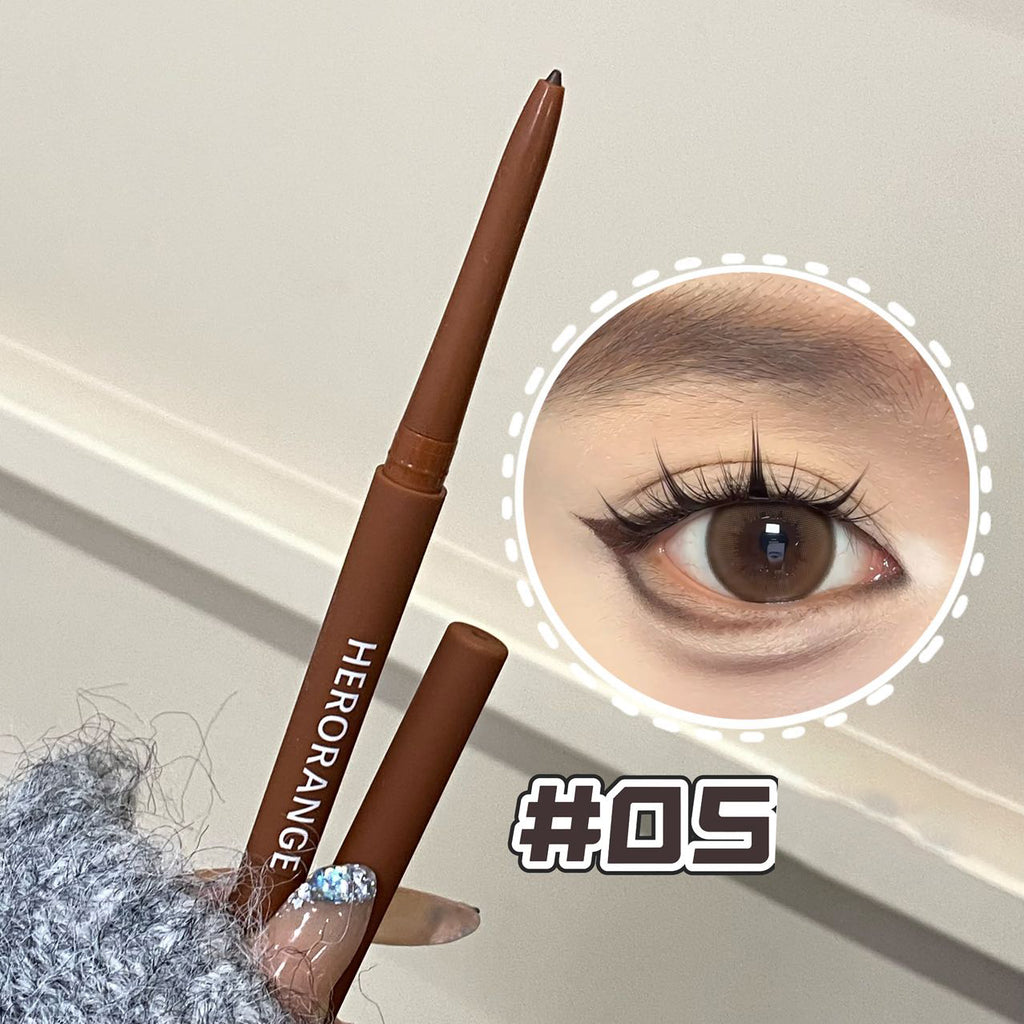 Ultra-fine Gel Eyeliner Pencil Black Brown Under Eye Liner Pen Waterproof Matte Aegyosal Lying Silkworm Quick Drying Eye Makeup