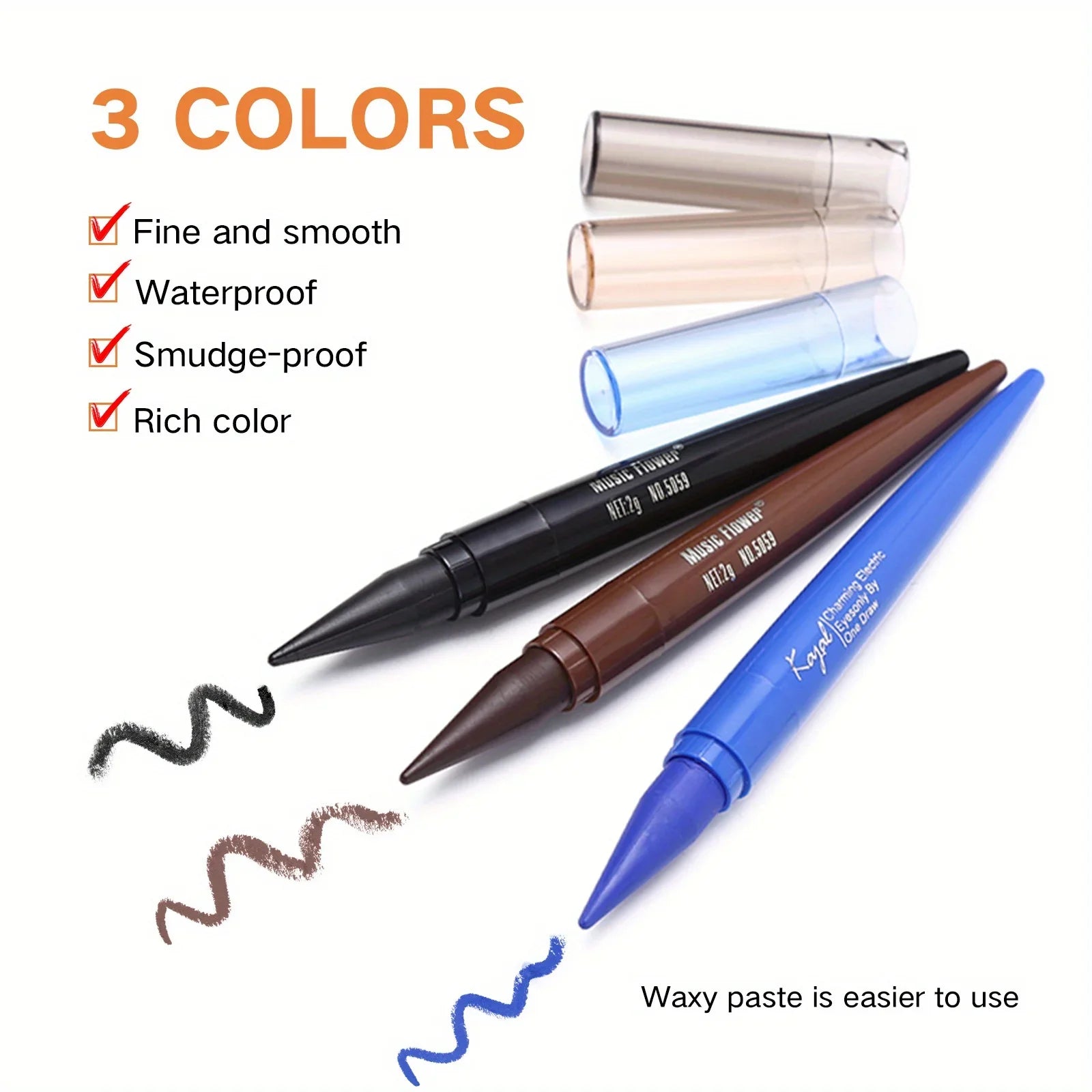 Liquid Eyeliner Long-lasting Waterproof Smudge Proof Eyeliner Pen Women High Quality Professional Cosmetic