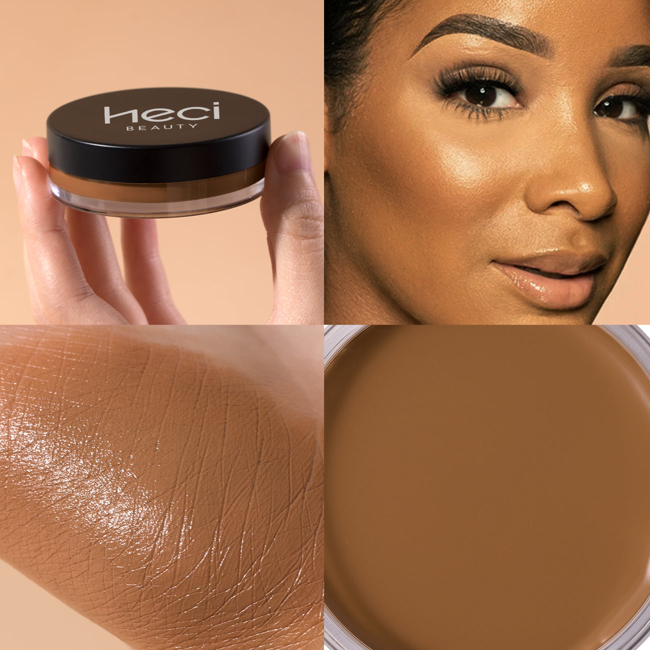 Waterproof Foundation Full Coverage Oil-control Matte Velvet Nourishing Flawless Cream Foundation  0.7oz Cream Bronzer Makeup