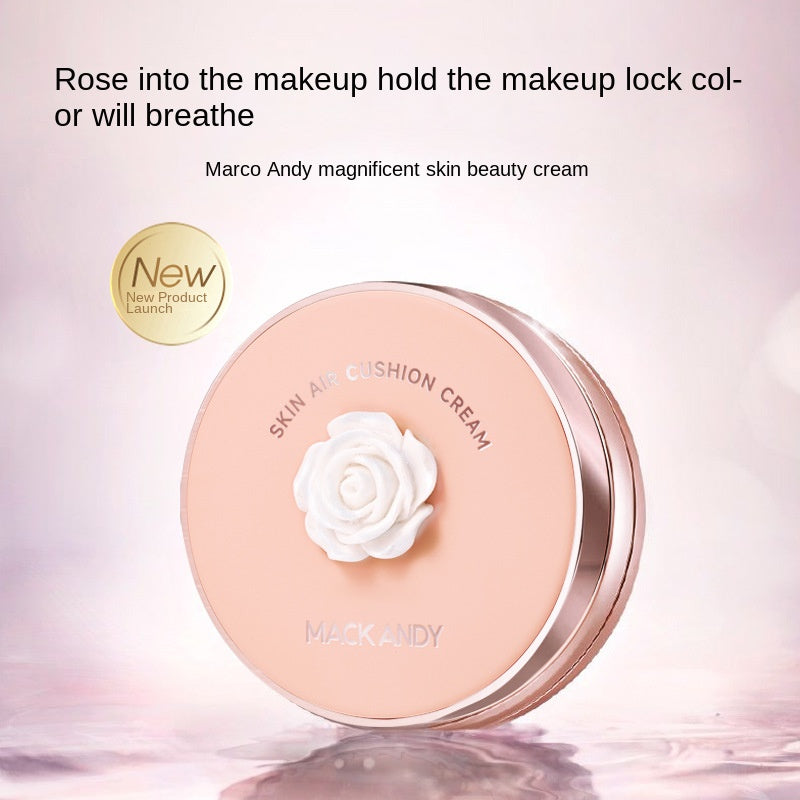 Brightening Skin Beauty Cushion Foundation Petals Lightweight Clothing Long Lasting Smear-Proof Makeup Oil Control BB Cream