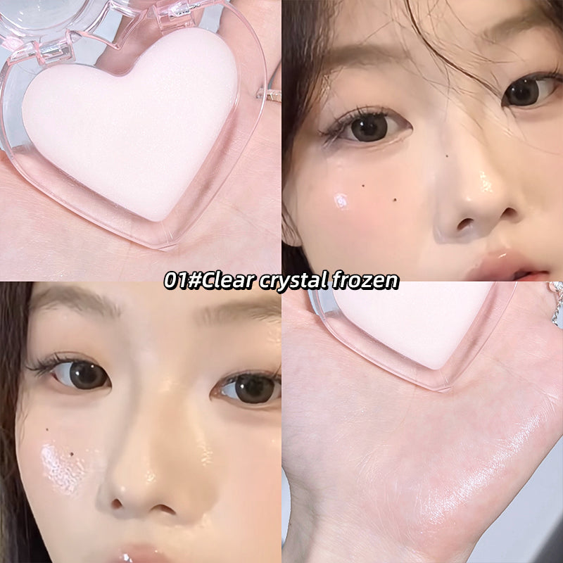 Wet High Gloss Cream Highlighter Palette Face Contour Brighten Jelly Love Blush Paste Illuminate Makeup Natural Watery Skin