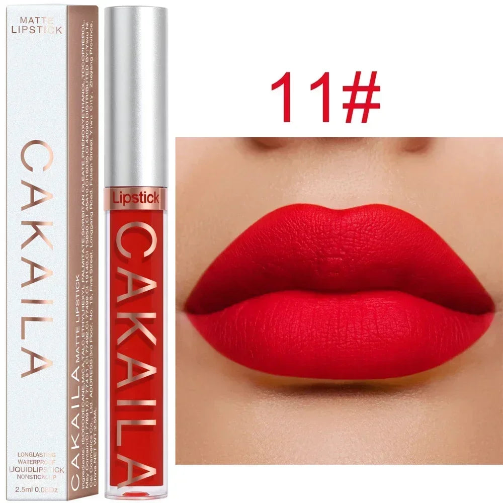 Matte Velvet Lip Glaze Long Lasting Silky Smooth Liquid Lipstick Not Easy To Fade Lip Gloss Makeup Sexy For Women Lip Tint