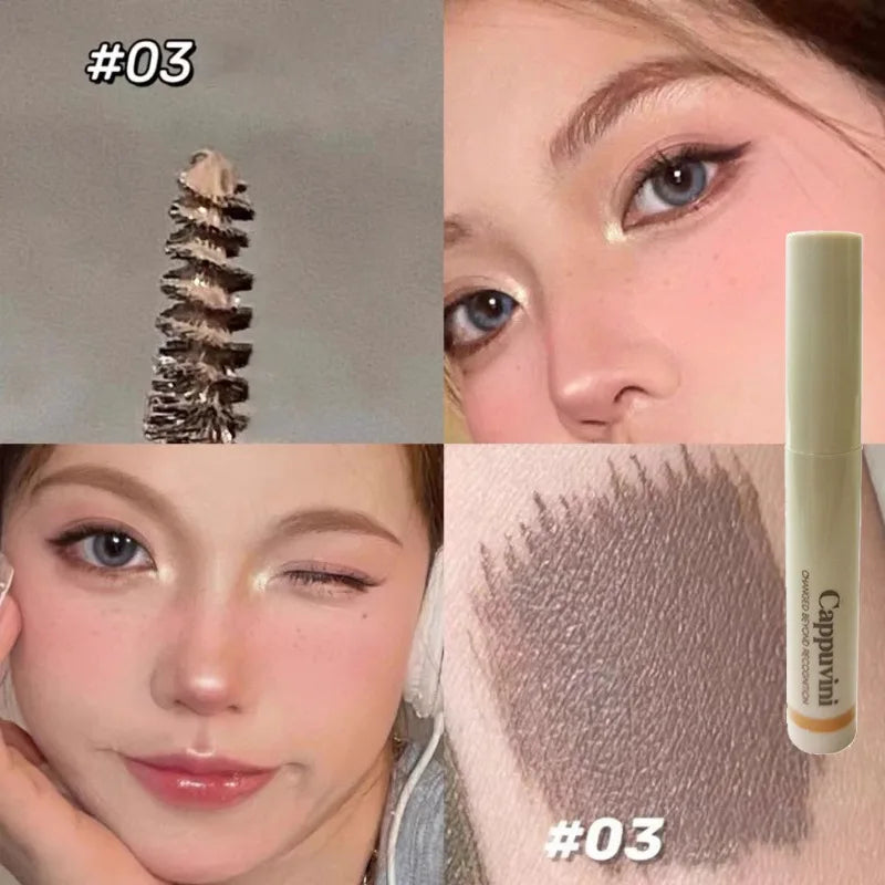 Cocoa Brown Eyebrow Tint Cream Waterproof Natural Eyebrow Tattoo Cream Light Color Eyebrows Make Up Smooth Fluff Brow Dye Pencil