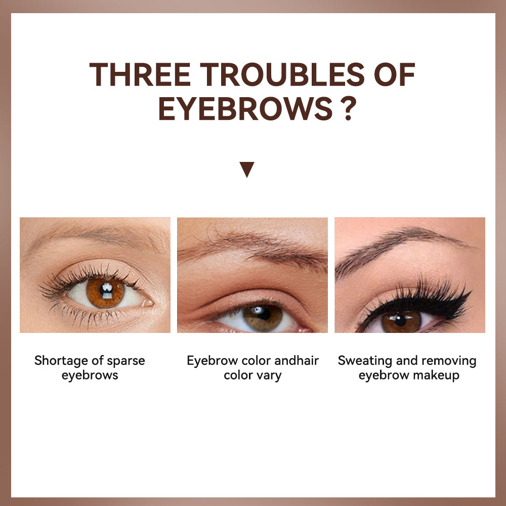 Waterproof Eyebrow Gel for Long Lasting Highly Tinted Liquid Eye Brow Makeup Sweatproof Natural Black Brown