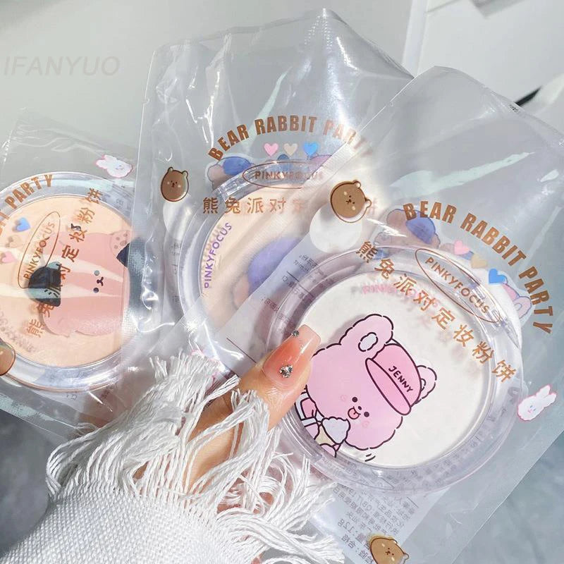 Face Oil Control Matte Makeup Powder Moisturizing Press Powder Nature Brighten Skin Tone Waterproof Lasting Setting Loose Powder