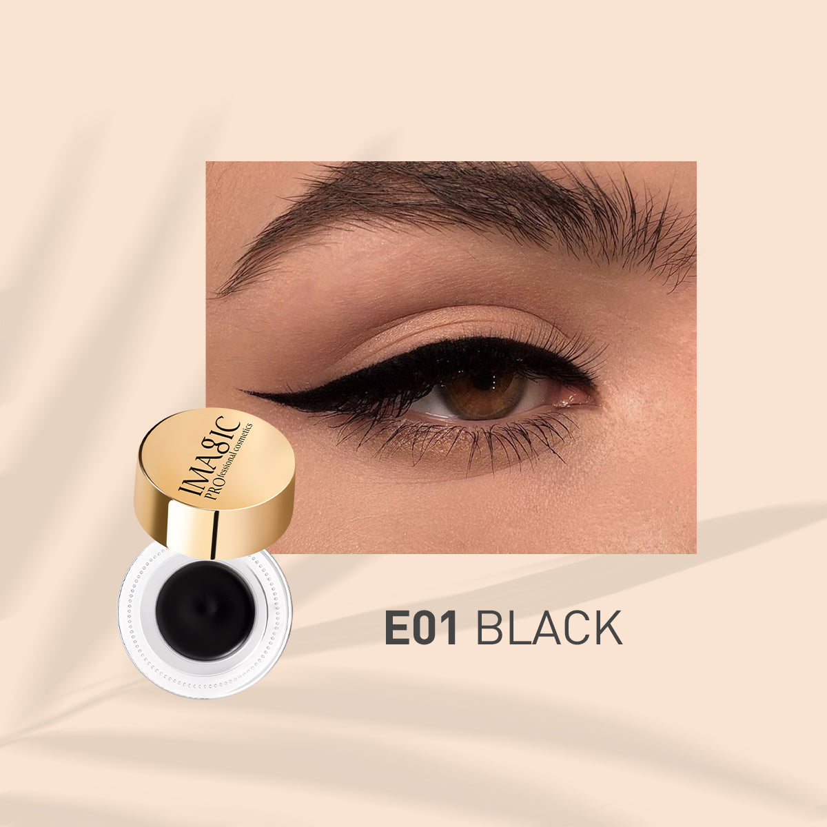 3-Color Professional Black Eyeliner Cream With Brush Not Blooming Waterproof Quick Drying Long Lasting Black/White/Blue