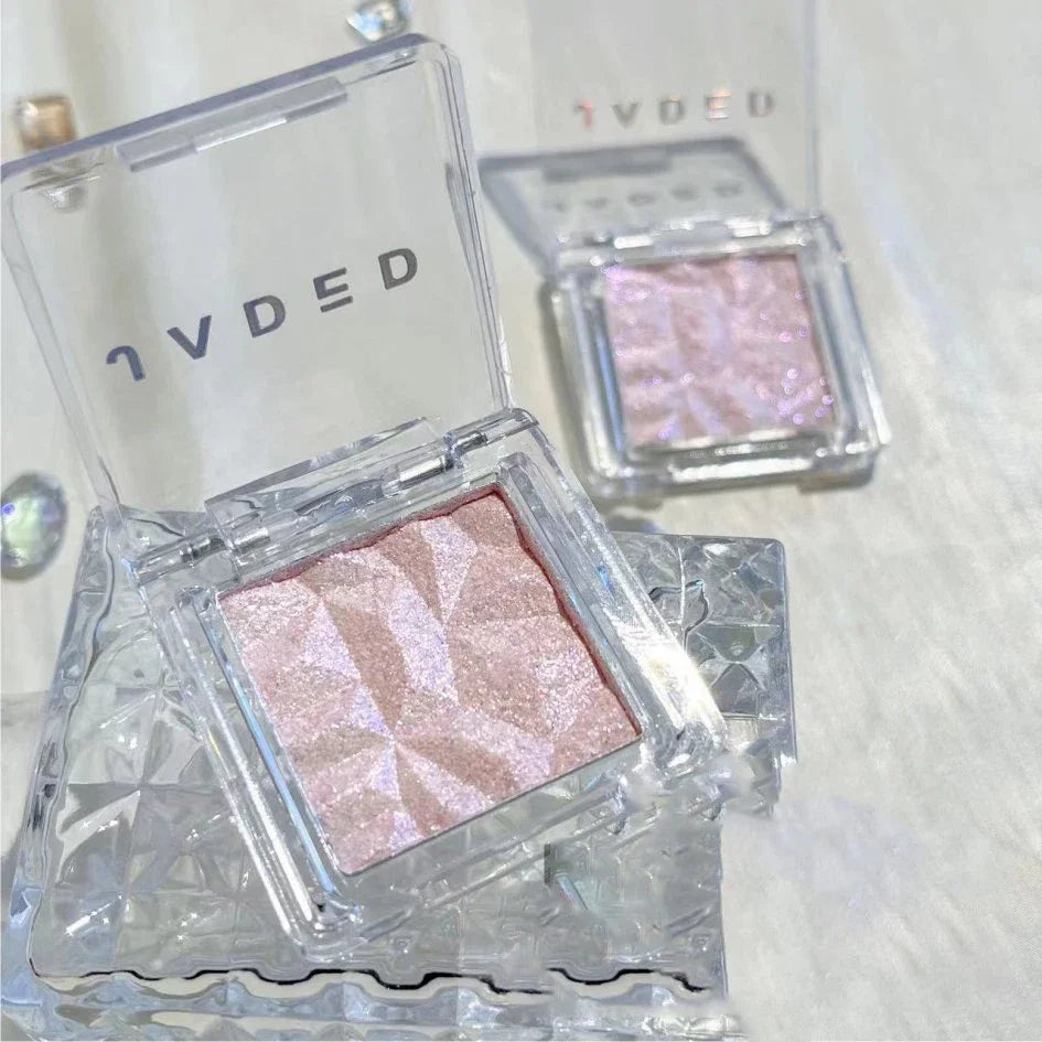 1PC Monochrome Glitter Fairy Highlighter Makeup Palette Diamond Moonlight High Gloss Powder Face Contour Crystal Brighten Makeup