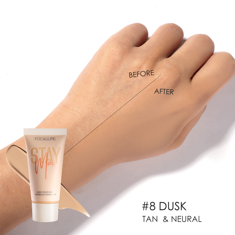 Waterproof Liquid Foundation Cream Full Coverage Oil-control Long-lasting Face Concealer Base