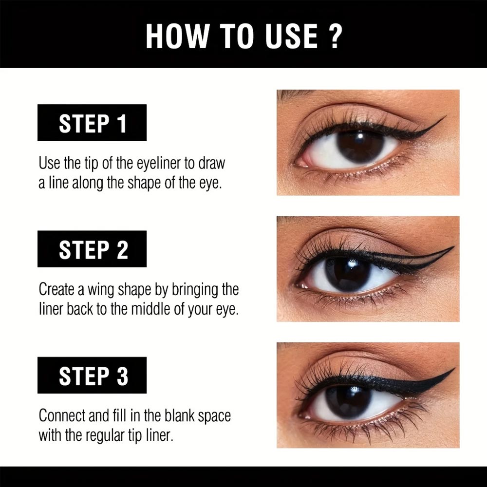 Waterproof Black Brown Eyeliner Pencils-Smudge-Proof, Long-Lasting &Beginner-Friendly Smooth High Pigmented Punk Eye Makeup