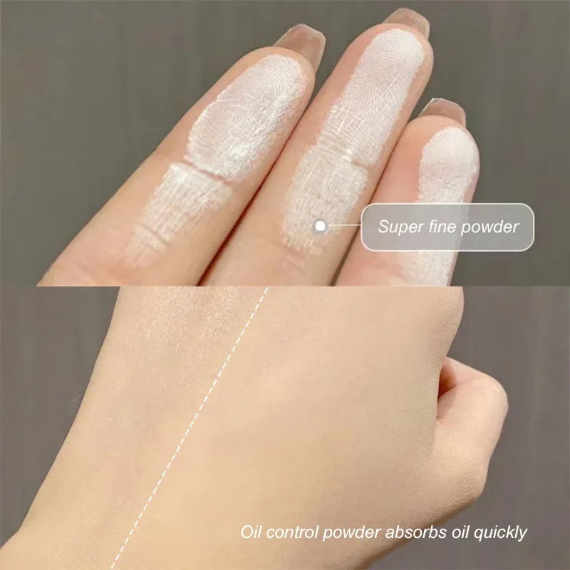 Pressed Powder Transparent White Brighten Oil Control Concealer Lasting Natural Face Makeup Setting Powder Waterproof Cosmetic