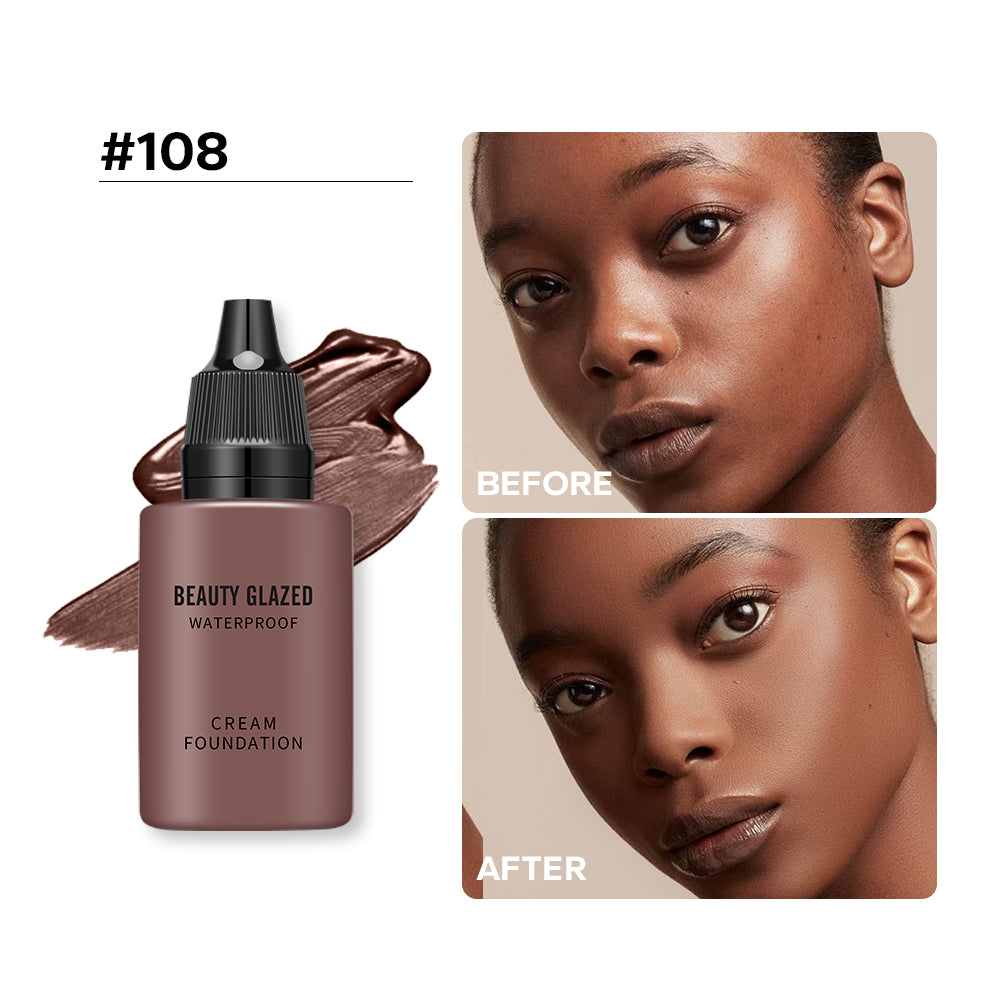 24 Hour HD Full Cover Matte Liquid Foundation Matte Natural Waterproof Foundation Face Makeup,Brighten Skin Color