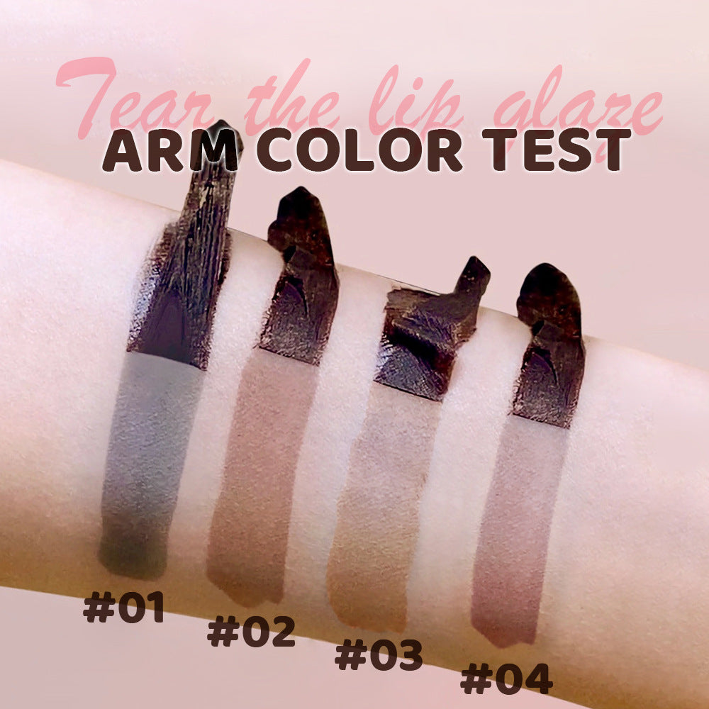 4-Color Tear Off Eyebrow Dye Long-Lasting Waterproof and Non-Smudging 3D Eyebrow Dye Adhesive