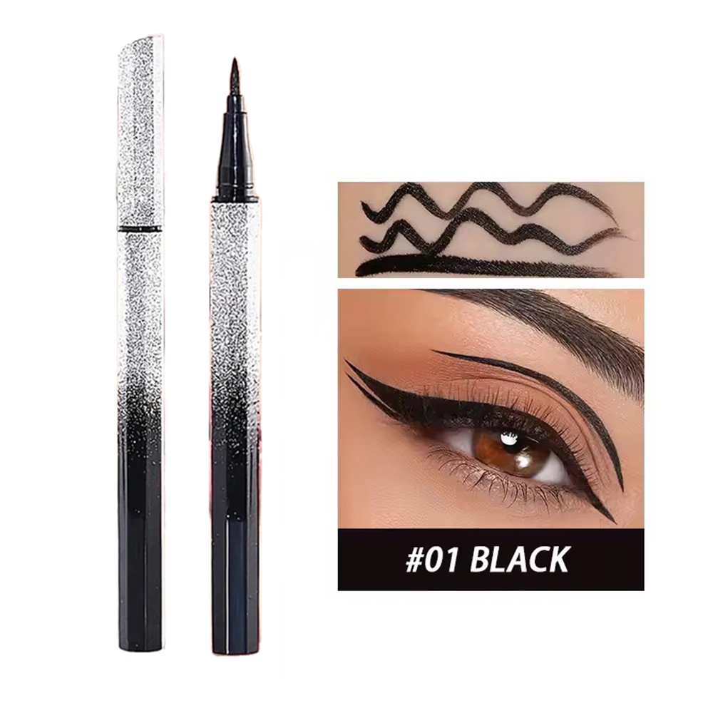 Starry Eyeliner Pen Waterproof & Smudge-Proof Quick-Dry Long-Lasting Matte Finish Multi-Look Eye Makeup Safe for All Skin Types