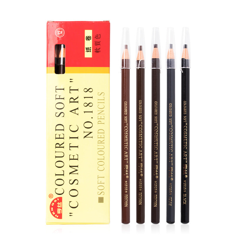 12Pcs/set Eyebrow Pencil Cosmetics for Makeup Tint Waterproof Microblading Pen Long Lasting Waterproof Blonde Brown Eye Brow