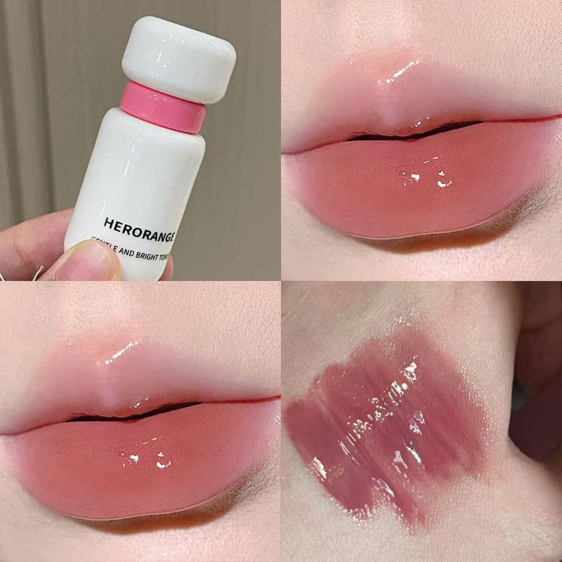 Soft Color Mirror Lip Glaze Moisturizing Mirror Water Light Color Long-lasting Makeup Lip Gloss