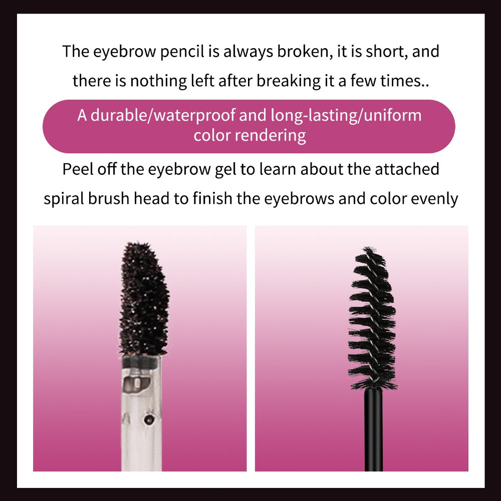 Waterproof Tattoo Brow Peel Off Tint with Stencils - Semi-Permanent Eyebrow Tint Lasts Up to 3 Days Easy to Apply Brow Makeup