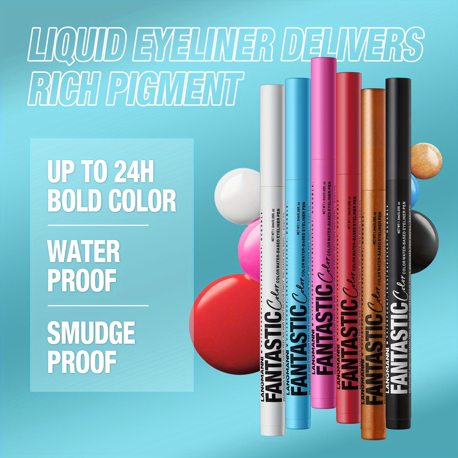 1 pcs waterproof  quick-drying  oil-proof and non-smudging long-lasting ultra-fine eyeliner  eyeliner pen  Makeup