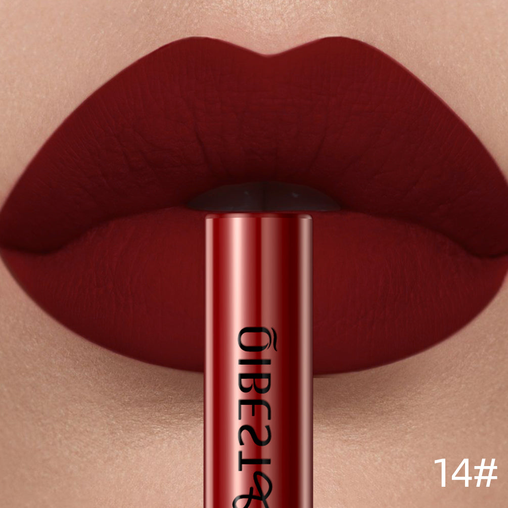 Matte Lip Gloss Long Lasting Velvet Liquid Lipstick Lip Makeup Women Beauty Nonstick Cup Waterproof