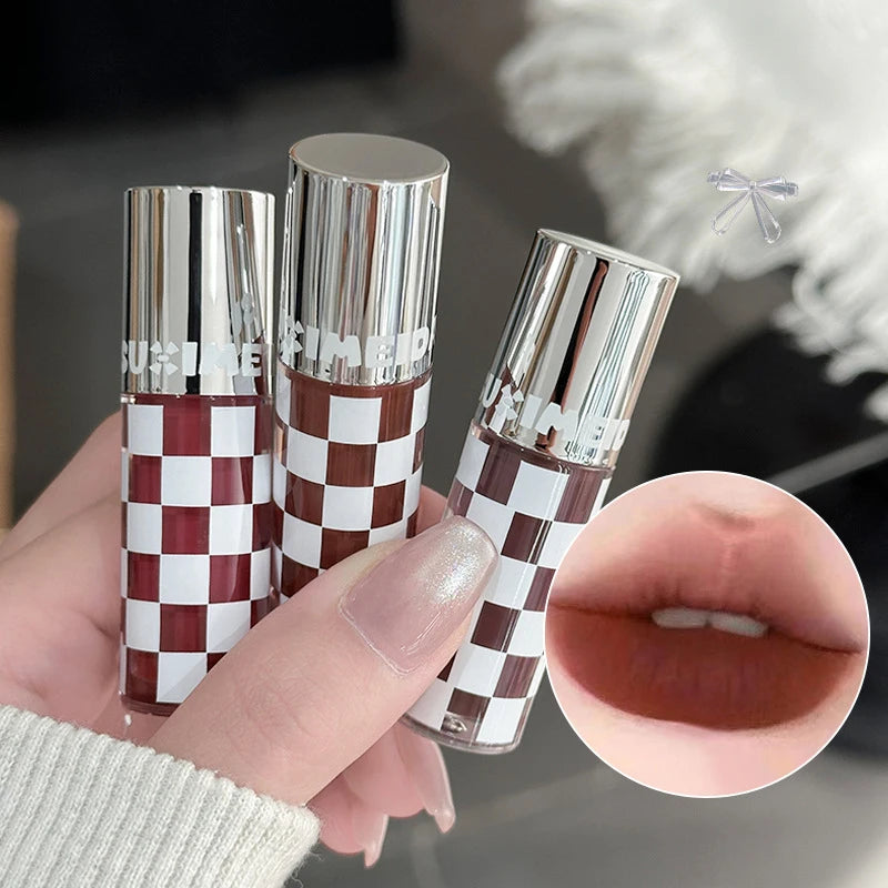 Matte Lipstick Punk Dark Red Lip Gloss Waterproof Lasting Smoky Nude Purple Matte Lipstick Natural Chocolates Lip Tint Makeup