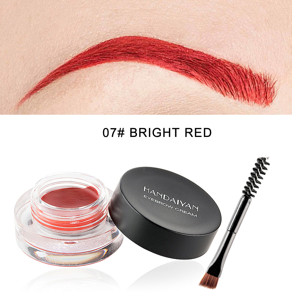 Colorful Eyebrow Cream Gel High Pigment Brows Tint Waterproof Long lasting Eye Brow Dye With Brushes Decorate Cosmetic