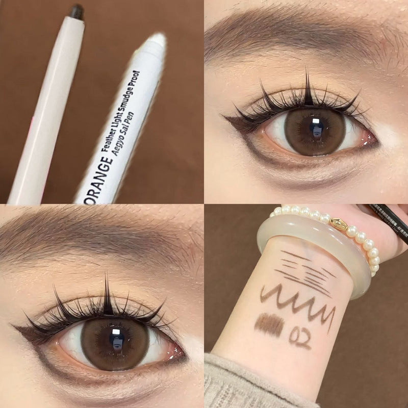 Double-ended Waterproof Eyeliner Gel Pencil Matte Shimmer Aegyo-sal Pen Black Lasting Not Blooming Quick Drying Eye Liner Makeup