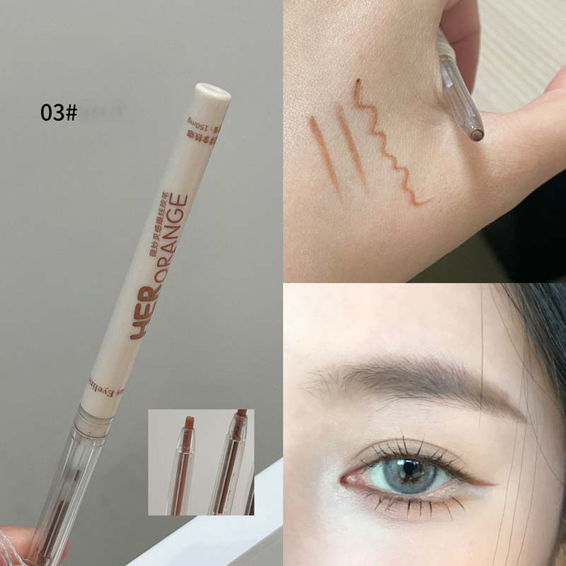 Chocolate Brown Eyeliner Gel Pen 5 Colors Long-lasting Waterproof Gel Eyeliner Latte Coffee Matte Silkworm Eyeliner Pen Makeup