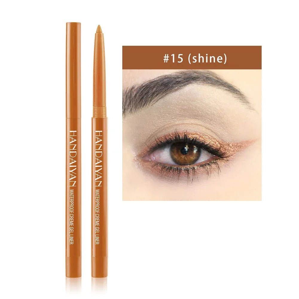 Matte Colorful Eye Liner Pen Cream 20 Colors Eyeliner Gel Pencils Option Easy To Wear Make Up Cosmetics White Yellow Blue Purple