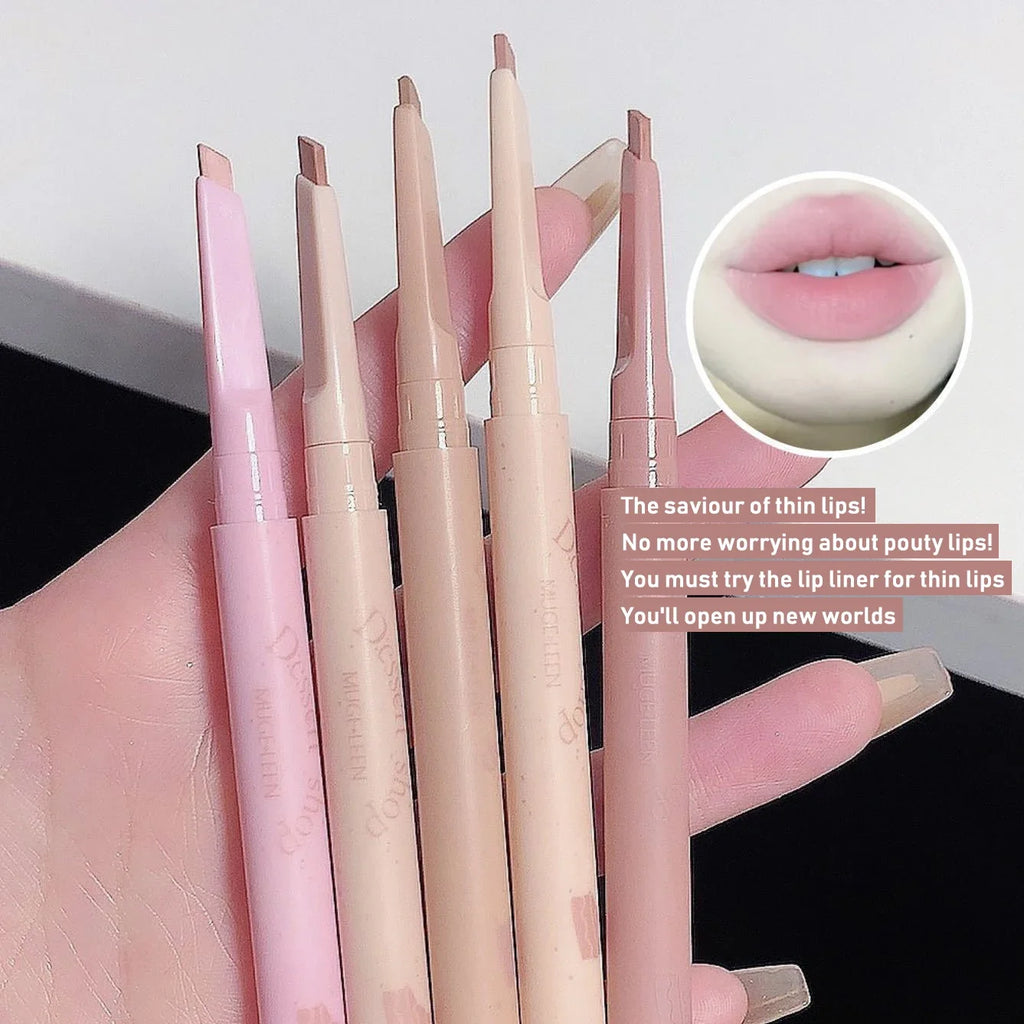 Nude Pink Lip Liner Waterproof Matte Contouring Tint Lipstick Long Lasting Non-stick Cup Velvet Lipliner Pencil Makeup Comestics