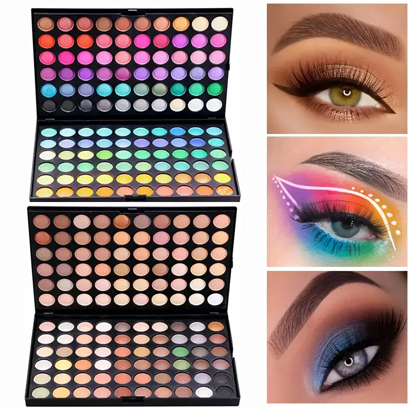 120 Color Eyeshadow Palette with Matte and Shimmer Effects Nude Warm Tones for Parties  Events and Professional Makeup Artistry