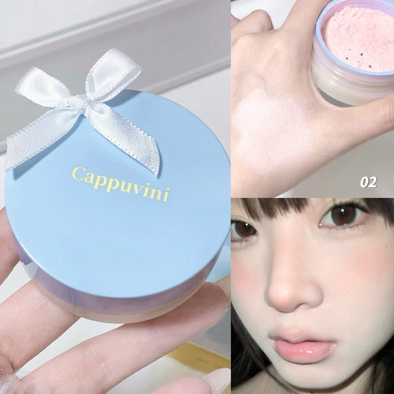 Mini Blue Box Loose Powder — Matte Finish Oil-Control Long-Lasting Setting Powder for Students