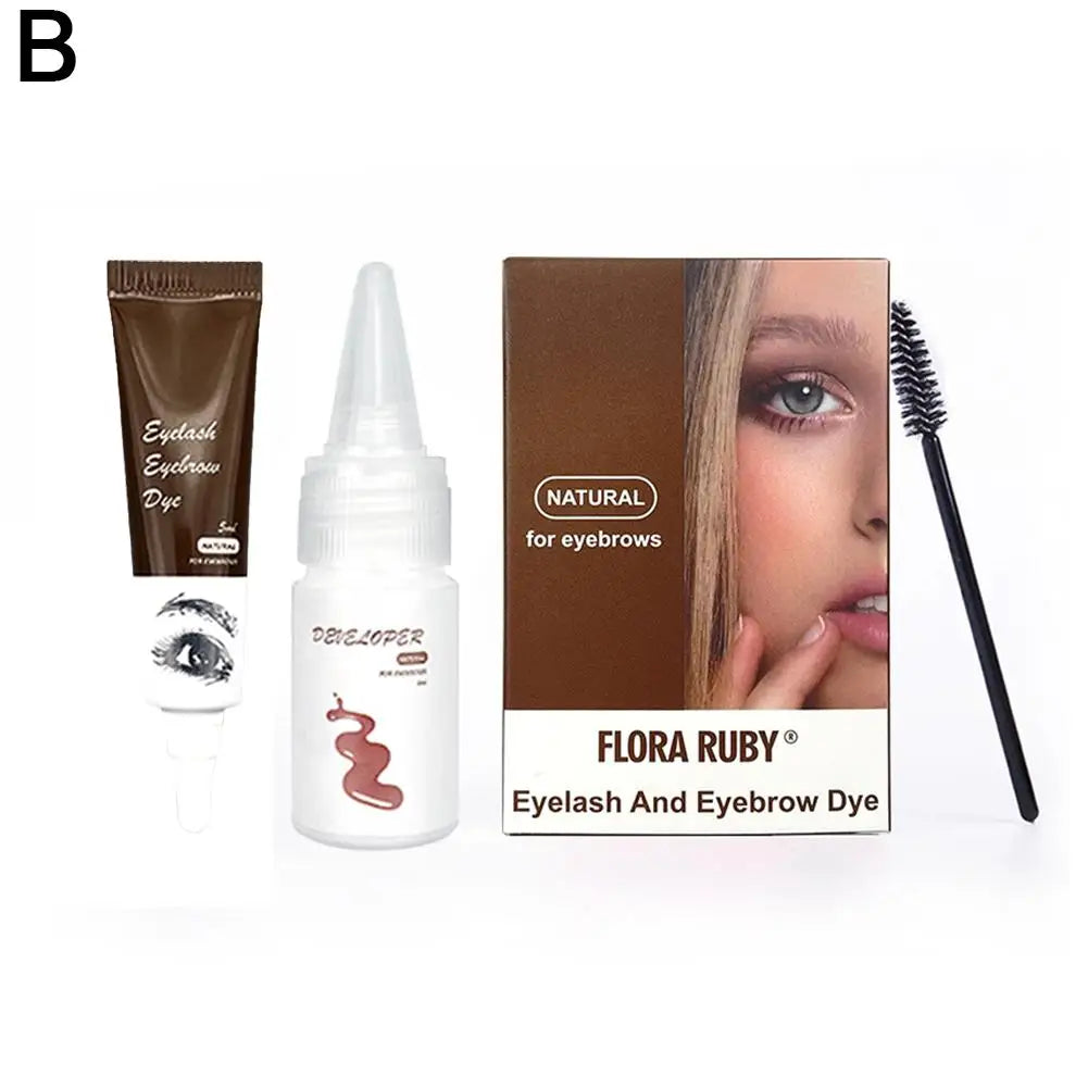 Professional Series Henna Eyelash Eyebrow Dye Tint 15-minute Fast Gel Eyelash Brown Black Color Tint Cream Kit Brow Enhancers