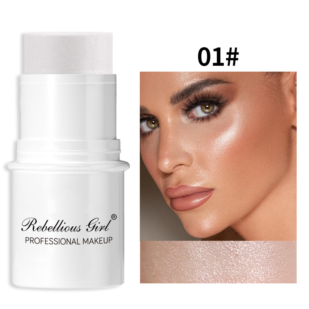 Lazy highlighter  sun-bleached rouge  pearlescent blush   blush stick  ingle-color matte blush  easy to color  durable and waterproof