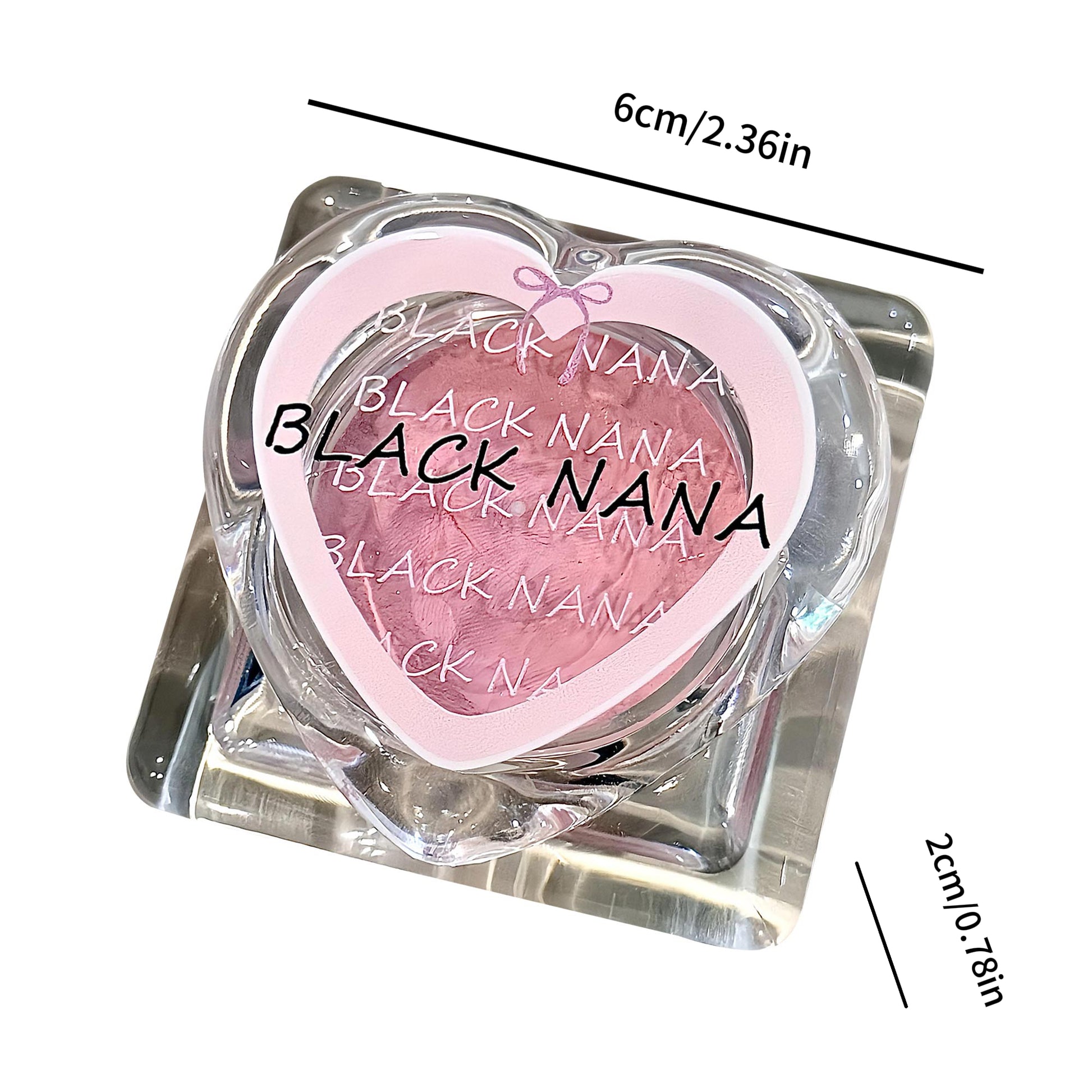 Love Heart Blush Cream  Fine Texture Natural Color Blush Cream for Brightening Special Packaging Design